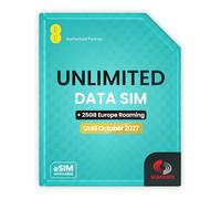 EE Unlimited Data SIM - Uncapped 5G Speeds - Preloaded Until 8th October 2027 + 25GB Europe Roaming - Plug & Play Broadband for Routers & Phones