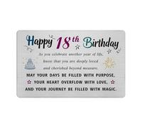 EE&YU 18 Birthday Gifts for Girls Boys - Happy 18th Birthday Card, 18 Year Old Card for Women Men, 18 Bday Gifts for Son Daughter