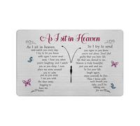 EE&YU Bereavement Card - Condolence Gifts, As I Sit in Heaven Gifts, Butterfly Card for Loss of Loved One, Passing Away Present
