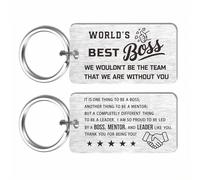EE&YU Best Boss Gifts for Men Women, Boss Day Birthday Appreciation Keyring