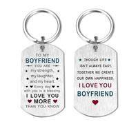 EE&YU Boyfriend Christmas Xmas Keyring Gifts - I Love My Boyfriend Birthday Anniversary Keyring from Girlfriend