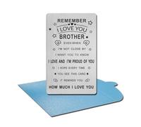 EE&YU Brother Gifts Card for Men - Love and Proud Brother Gifts for Birthday Graduation Christmas