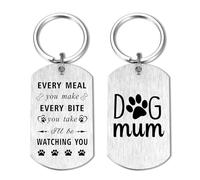EE&YU Dog Mum Gifts Keyring - Best Dog Lover Mummy Birthday Retirement Christmas Keyring for Women