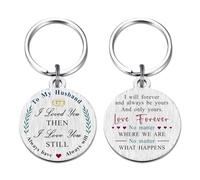 EE&YU Gift for Husband from Wife, Love Him Keyring for Birthday Anniversary