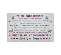 EE&YU Goddaughter Gifts from Godmother - Goddaughter Birthday Baptism Graduation Christmas Card for Women