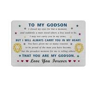 EE&YU Godson Gifts Card - Adult Godson Birthday Christening Baptism Christmas Card Gifts for Boys