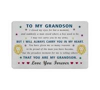 EE&YU Grandson Gifts Card - Love and Proud Adult Grandson Birthday Graduation Christmas Card