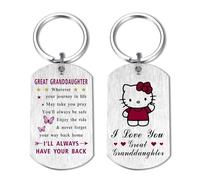 EE&YU Great Granddaughter Gifts - Love My Adult Great Granddaughter Birthday Graduation Keyring