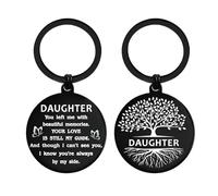 EE&YU Loss of Daughter Bereavement Gifts - Sympathy Memorial Daughter Keyring, My Girl Grieving Condolence Passed Away Present