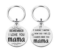 EE&YU Mama Keyring Gifts - I Love My Happy Mama Birthday Retirement Thanksgiving Day Christmas Keyring from Son Daughter