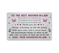 EE&YU Mother in Law Card from Daughter in Law - Best Birthday Wedding Day Christmas Card Gifts from Bride