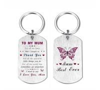EE&YU Mum Mummy Christmas Xmas Keyring Gifts - Best Mum Birthday Gifts from Son Daughter, Love and Thank You Mummy Presents