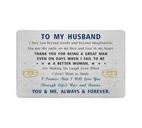 EE&YU My Husband Card Gifts - Best Husband Birthday Anniversary Wedding Gifts, I Love Hubby Present for Christmas