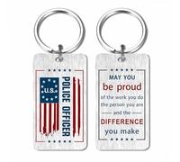 EE&YU Police Officer Gifts - Cop Accessories, Policeman Birthday Academy Appreciation Promotion Christmas Keychain, Correctional Officer Stuff