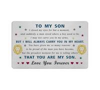 EE&YU Son Gifts Card - My Adult Son 30th Birthday Graduation Gifts, Love and Proud Teen Boys Christmas Card