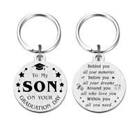 EE&YU Son Graduation Gifts Keyring - My Son Graduate Presents for High School College Middle School