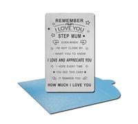 EE&YU Step Mum Gifts - Stepmum Birthday Retirement Card, Love and Thank You Step Mum Present for Christmas