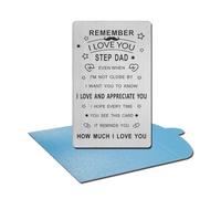 EE&YU Stepdad Card - Love My Bonus Dad Birthday Gifts, Thank You Step Dad Present for Christmas