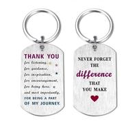 EE&YU Thank You Gifts for Men Women - Never Forget The Difference You Make Keyring, Employee Appreciation Gifts, Coworker Birthday Christmas Keepsake