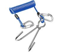 EEBBL Scuba Diving Reef, Scuba Diving Reef Stick, Anti-seawater Corrosion Double Scuba Diving Reef Hooks Scuba Diving, 316 Stainless Steel Reef Cord Hook, Blue