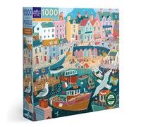 eeBoo Piece and Love Seaside Harbor 1000 piece square adult Jigsaw Puzzle