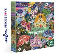 eeBoo COTTAGE at DUSK 1000 pc Square Jigsaw Puzzle Super Deluxe PZT511