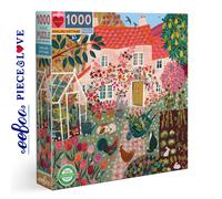 eeBoo PZTCGE English Cottage 1000 Piece Adult Jigsaw Puzzle Recycled Cardboard