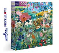 eeBoo English Hedgerow Jigsaw Puzzle, 1000 Pieces