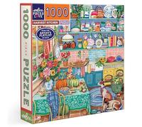 eeBoo Harvest Kitchen 1000 Piece Square Jigsaw Puzzle, 23" x 23" | Double coated, sturdy & dust free pieces with a satisfying snap. Includes full color reference insert. Vibrant, original art