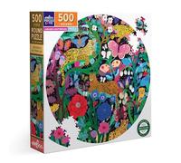 eeBoo Jaguars and Butterflies Recycled Cardboard - Round Colourful Puzzle 500 Pieces - PZFJGB