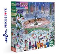 eeBoo 1000 Piece Puzzle - New York City Skaters Jigsaw Puzzle for Adults, Square 23" x 23" Made with Recycled Board & Vegetable-Based Ink