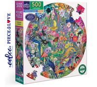 eeBoo PARADISE GARDEN 500pc Round Jigsaw Puzzle Piece & Love Super Deluxe PZF396