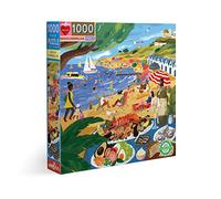 eeBoo Piece and Love Beach Umbrellas 1000 piece square adult Jigsaw Puzzle
