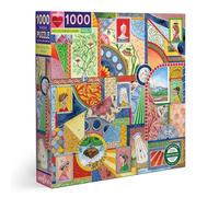 eeBoo Piece and Love UFO Victorian Ladies 1000 Piece Adult Square Jigsaw Puzzle