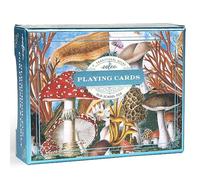 eeBoo Piece & Love: Mushroom Playing Cards - Includes 2 decks of 52 cards, traditional decks with beautiful artwork and gold borders