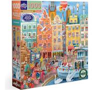 eeBoo Piece & Love: Stockholm - 1000 Piece Puzzle - Adult Square Jigsaw, 23x23, Includes Image Reference Insert, Glossy Pieces