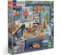 eeBoo Piece and Love Blue Kitchen 1000 piece square adult Jigsaw Puzzle
