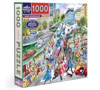 eeBoo PARIS BOOKSELLER 1000 pc Square Jigsaw Puzzle Super Deluxe PZTPBS