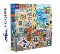 eeBoo SEABIRDS 1000 pc Square Jigsaw Puzzle Super Deluxe Sea Birds PZTSAB
