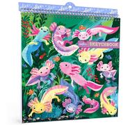 eeBoo: Sketchbook - Axolotl - 6" Square Spiral-Bound Book, 40 Matte Pages, Great for Doodling or Sketching, Inspires Creativity, Kids Ages 3+