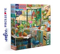 eeBoo PZT116 Kitchen in Spring Jigsaw Puzzle for Adults, 1000 Piece Recycled Cardboard and Vegetable Ink