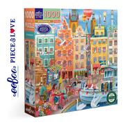 eeBoo Piece & Love: Stockholm - 1000 Piece Puzzle - Adult Square Jigsaw, 23x23, Includes Image Reference Insert, Glossy Pieces
