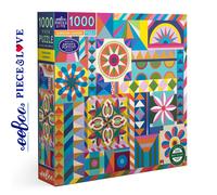 eeBoo SUNSHINE GARDEN 1000 pc Square Jigsaw Puzzle Super Deluxe PZTSNG