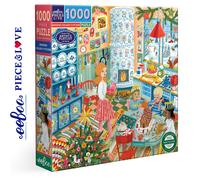 eeBoo SWEDISH HOLIDAY KITCHEN 1000 pc Square Jigsaw Puzzle Super Deluxe PZT750