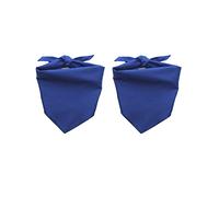 EechicSpace 2 Pack Solid Color Dog Bandana Cotton Heat Press Scarf Reversible Blue for Medium Large Dogs