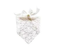 EechicSpace Princess Dog Wedding Bandana White Lace Scarf for Small Medium to Extra Large Dogs
