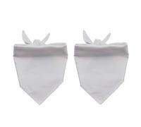 EechicSpace White Dog Bandana Reversible Cotton Scarf for Small Medium Large Pets 2 Pack