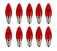eecoo Retro LED Mini Light Bulb, E12 1.5W AC230V Red Light Candle Bulbs, Soft light Energy Saving Design, for Home Car Lighting Christmas Home Decorative (10Pcs)