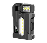 Eedc Torch 360° Rotating Rechargeable Torch | COB WORK LIGHT WITH MAGNETIC BASE | Adjustable Angle Waterproof, Flashlight with LCD Display and a Strong Magnet, Camping Lantern