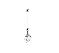 eeddoo Piercing Pregnancy Feet Silver PTFE Silver